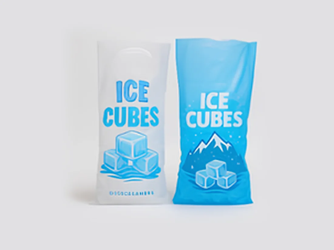 Printed ice cube bags